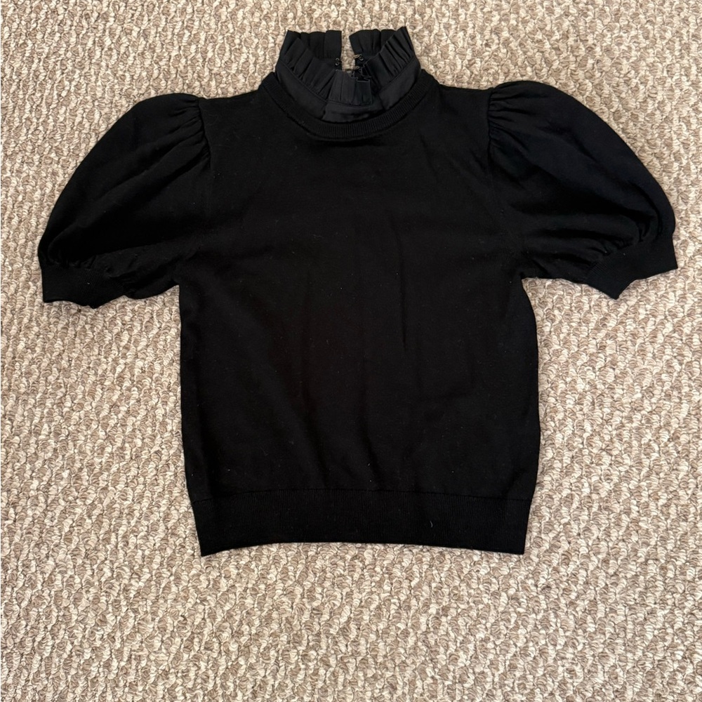 Alice + Olivia Black Short Sleeve Top